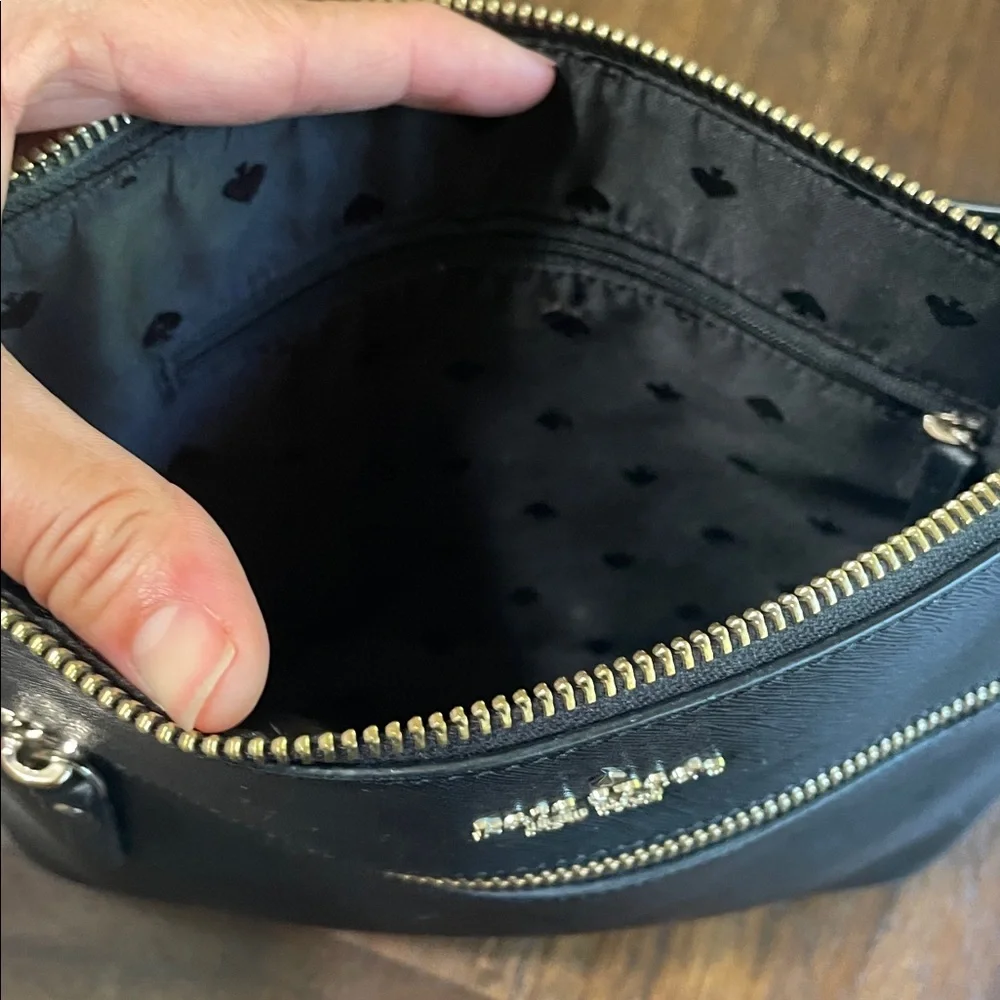 kate spade Black Saffiano Crossbody with Front Zip
